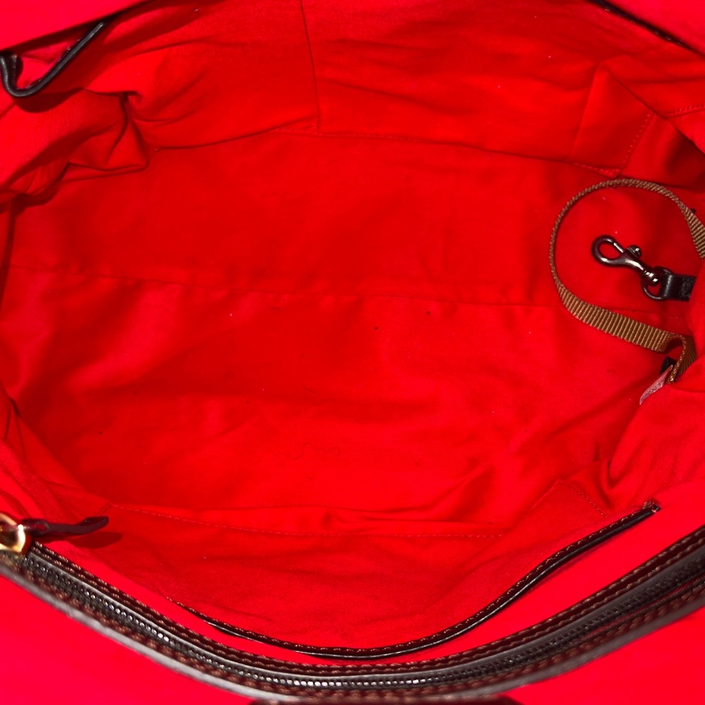 Dooney & Bourke Black Leather Tote with Gold Hardware - Picture 6 of 9